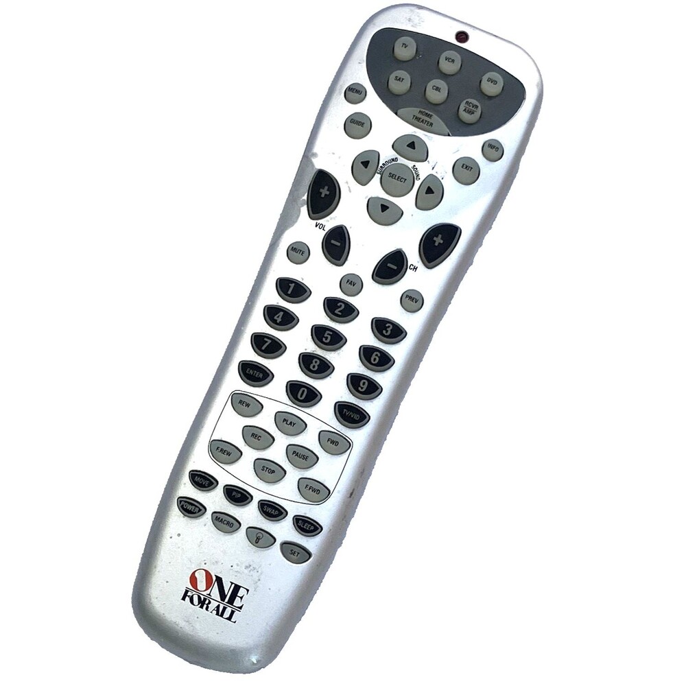 UEI One For All URC-6012B00 Universal Remote TV DVD VCR Audio Original Silver
